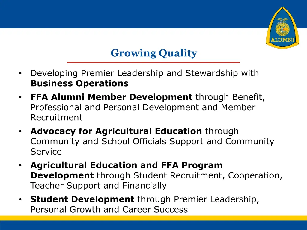 growing quality