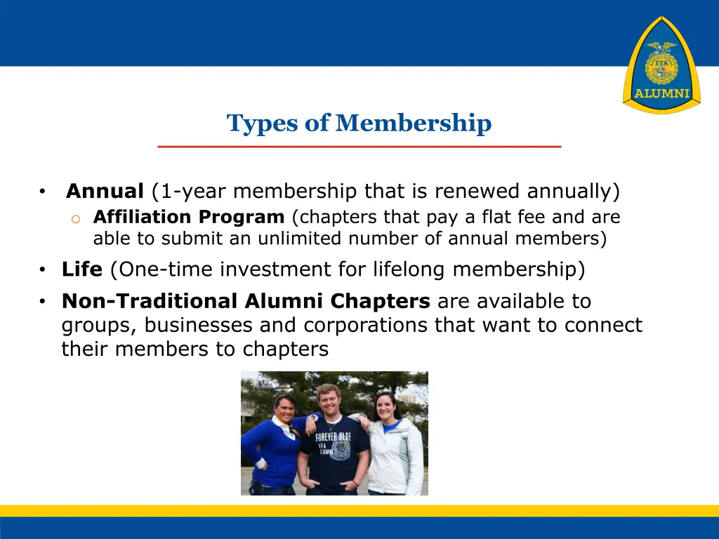 types of membership