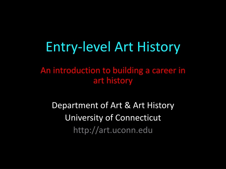 entry level art history