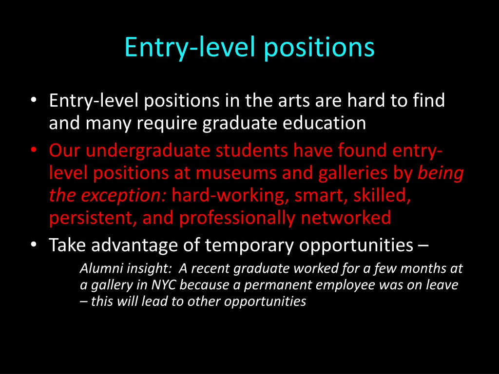entry level positions