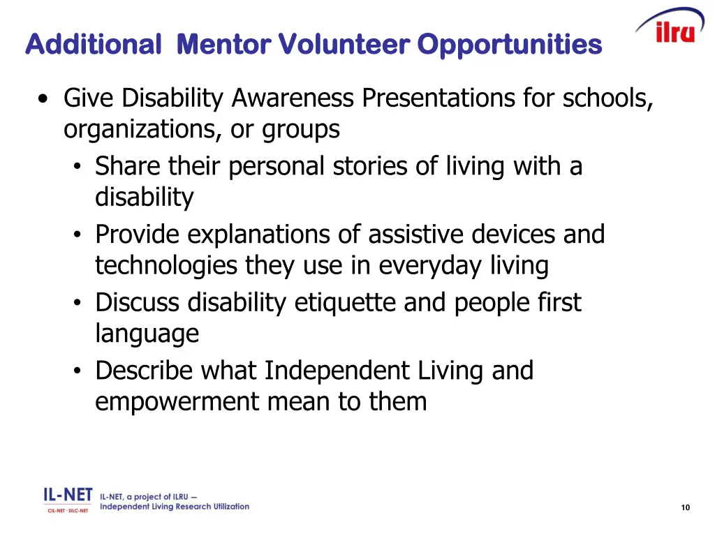 additional mentor volunteer opportunities
