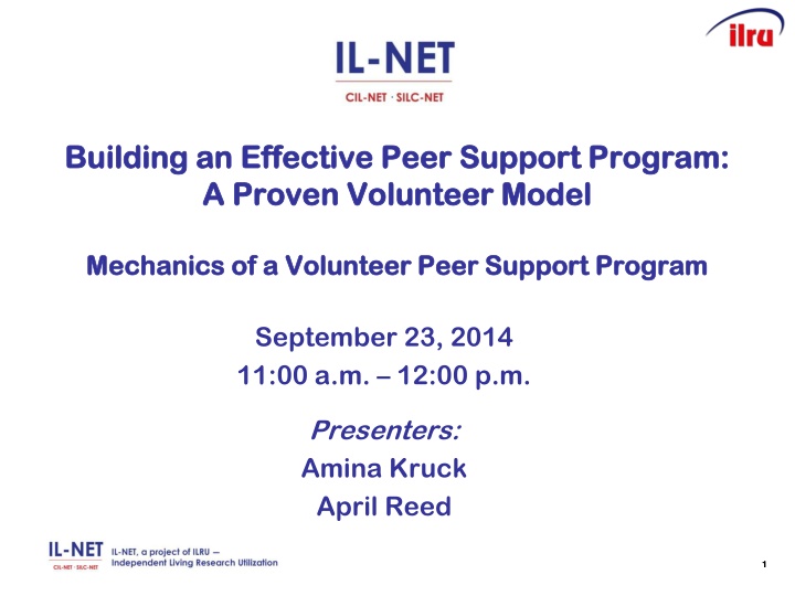 building an effective peer support program