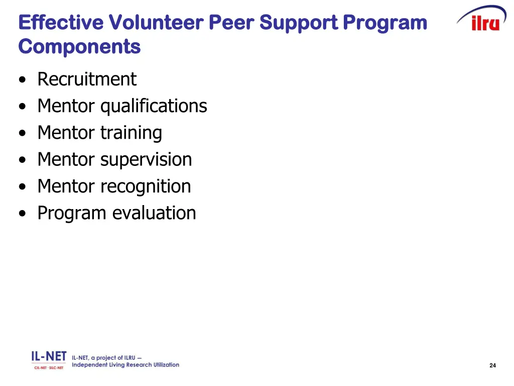 effective volunteer peer support program