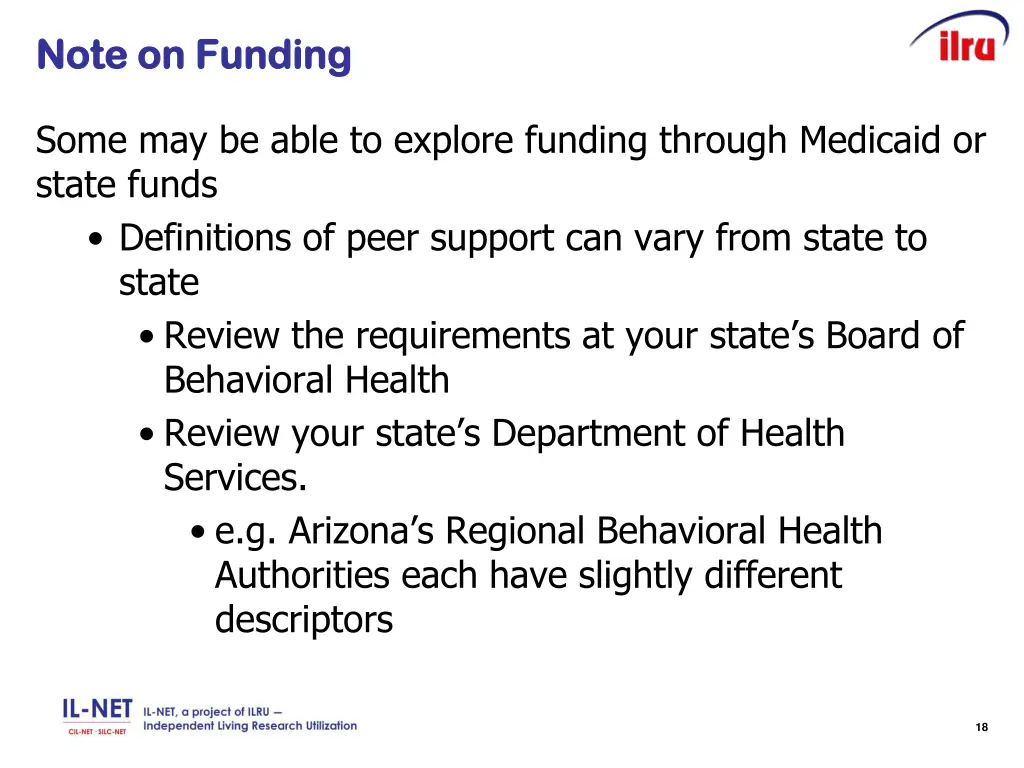 note on funding note on funding