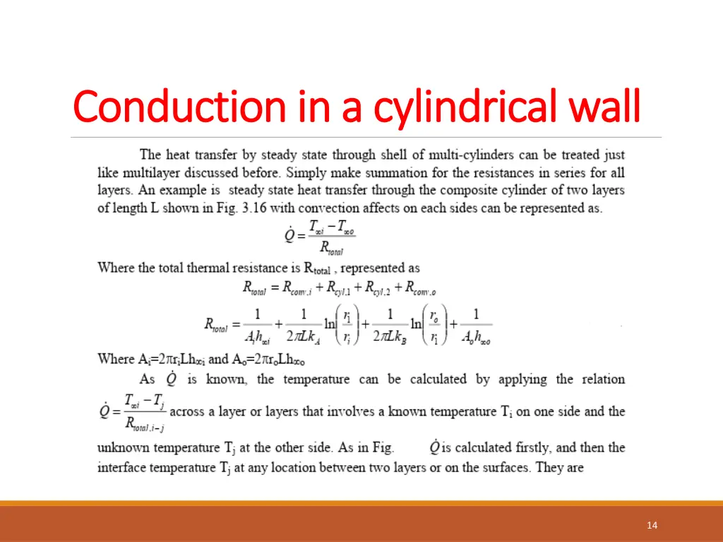 conduction in a cylindrical wall conduction