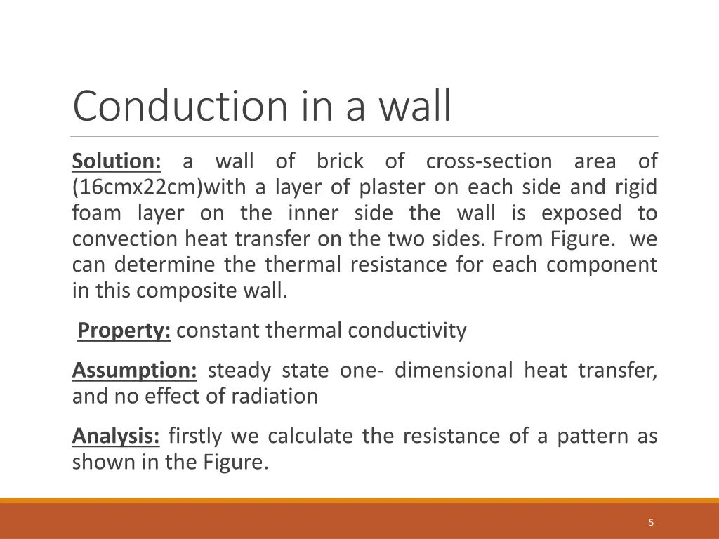 conduction in a wall 3