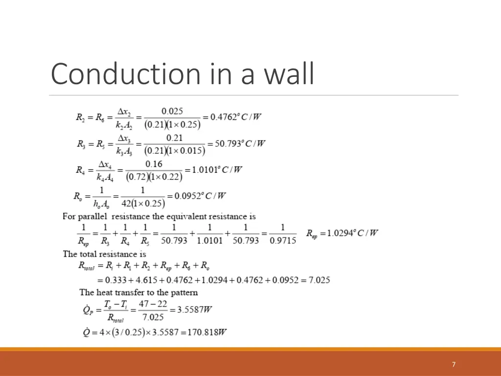 conduction in a wall 5