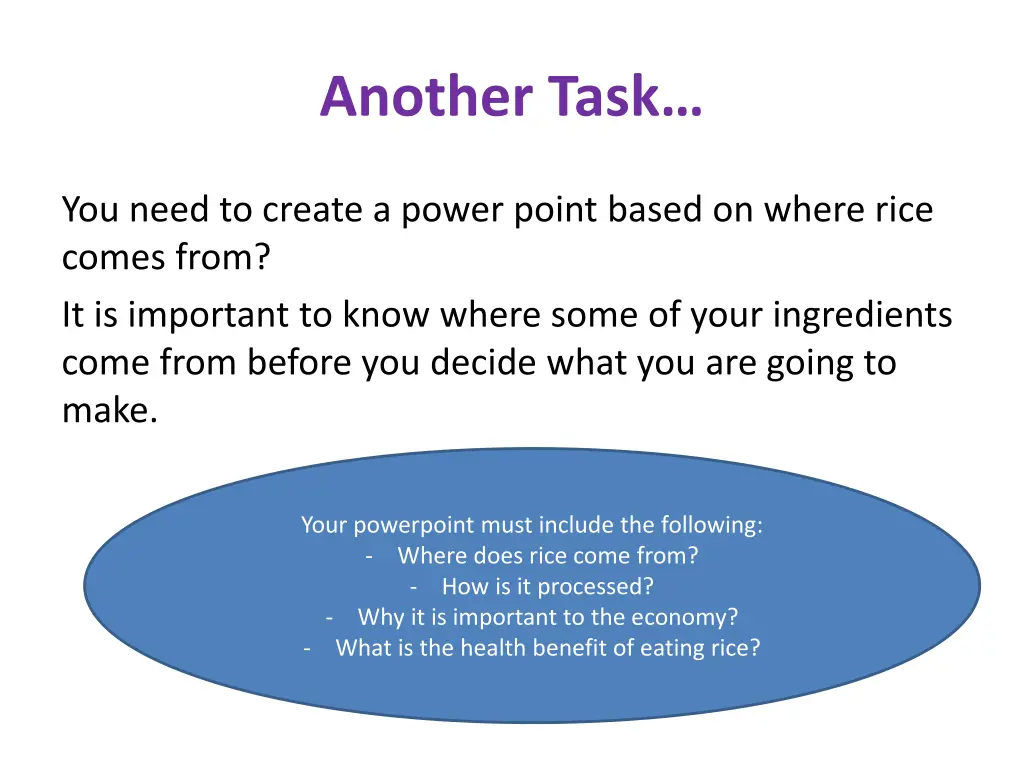 another task
