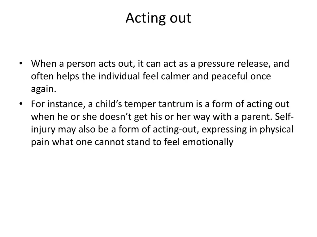 acting out 1