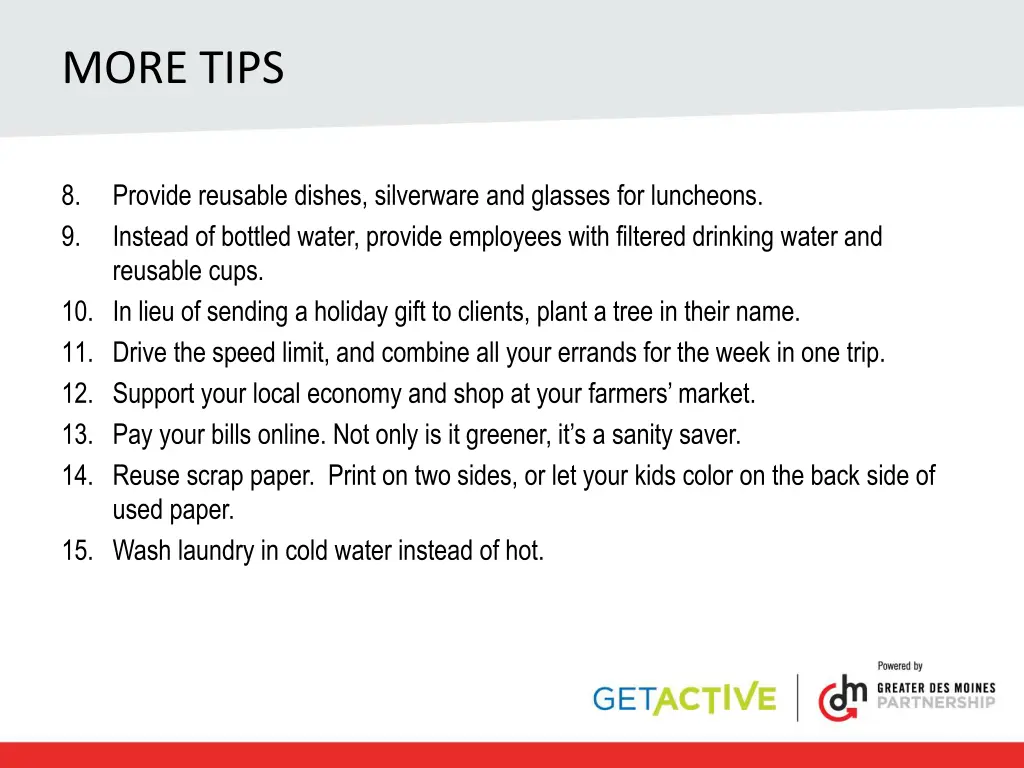 more tips