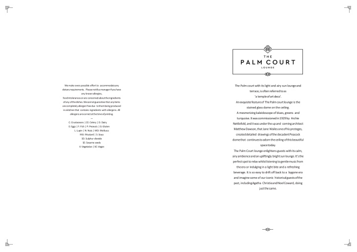 the palm court with its light and airy