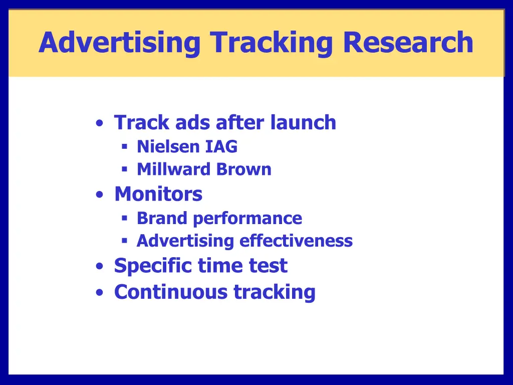 advertising tracking research