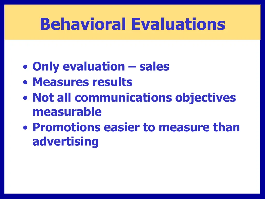 behavioral evaluations