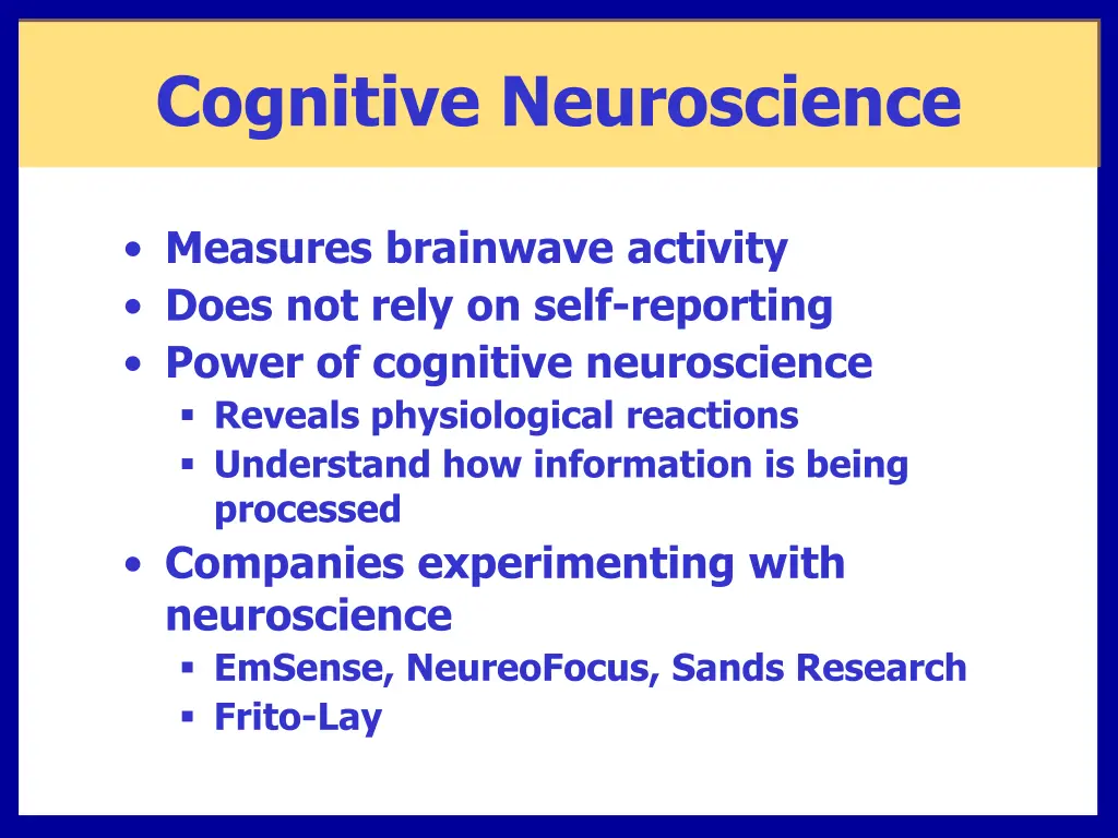 cognitive neuroscience