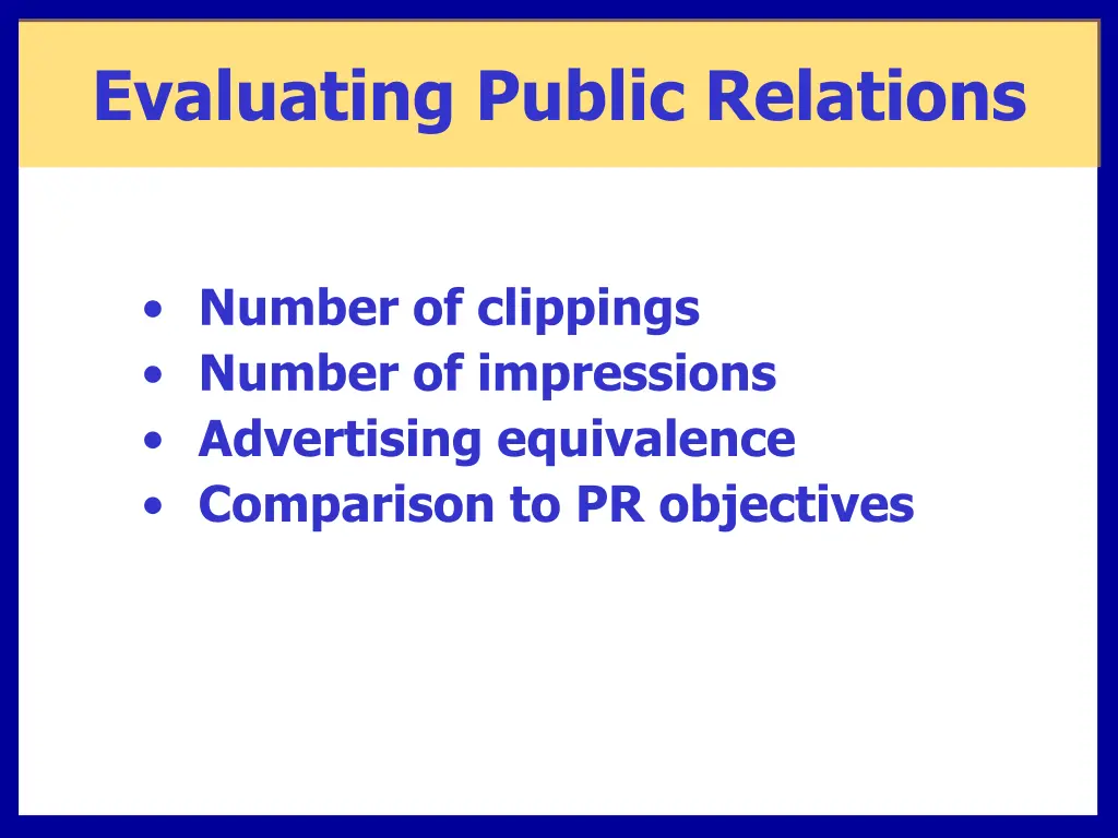 evaluating public relations