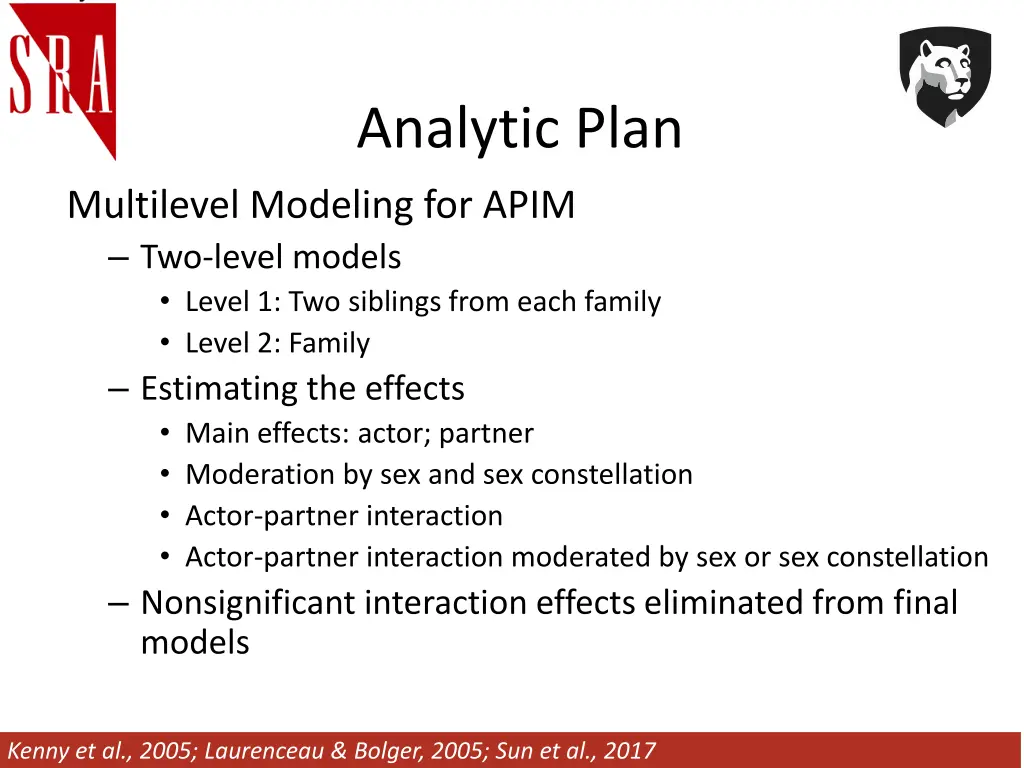 analytic plan