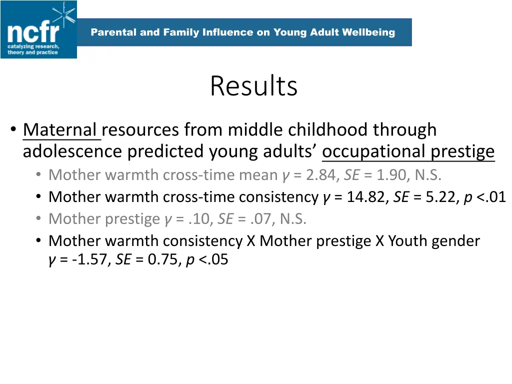 parental and family influence on young adult 10