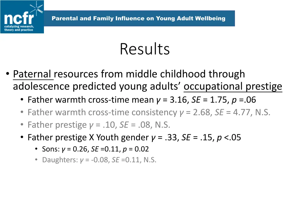 parental and family influence on young adult 12