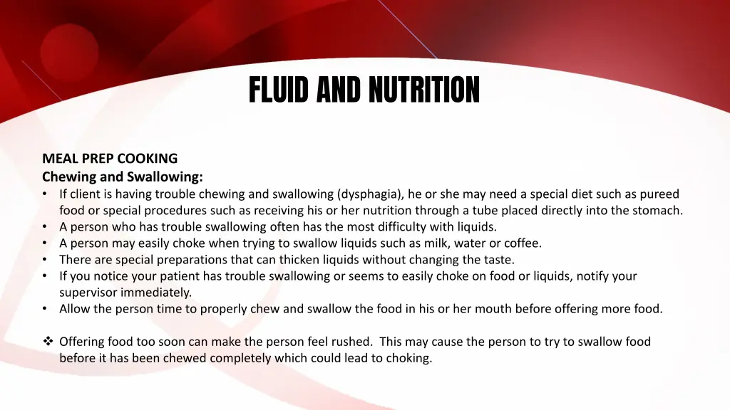 fluid and nutrition 22