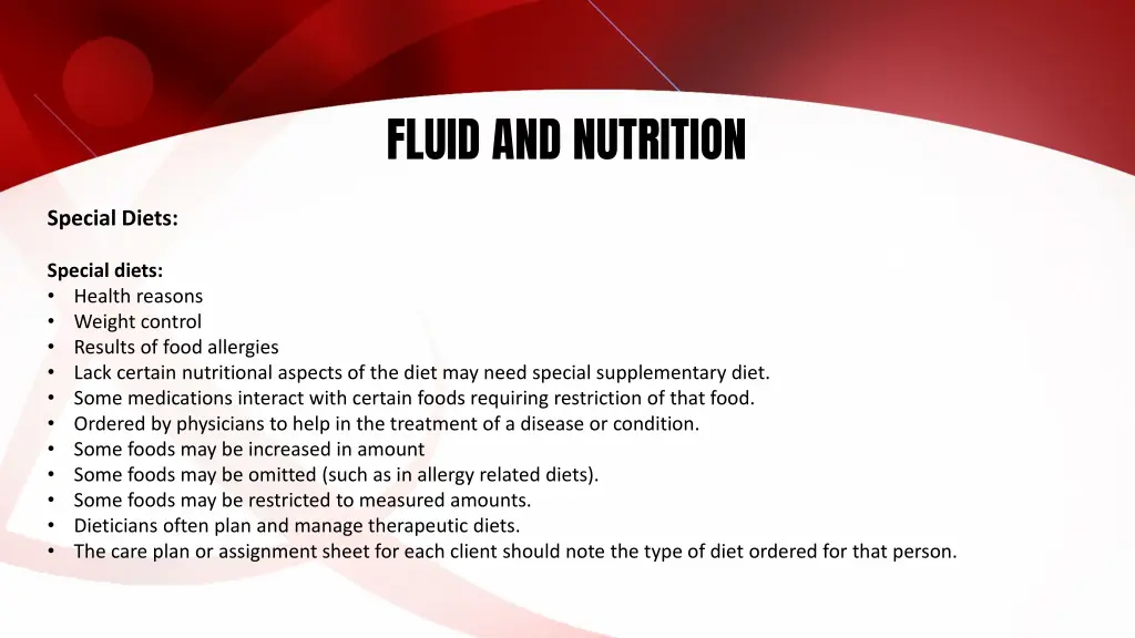 fluid and nutrition 30