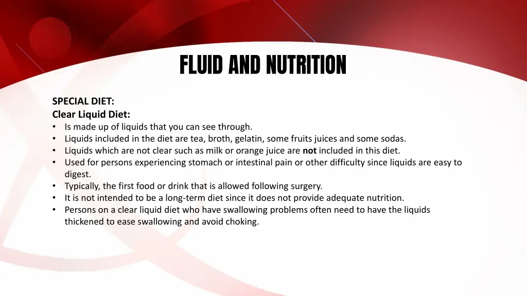 fluid and nutrition 32