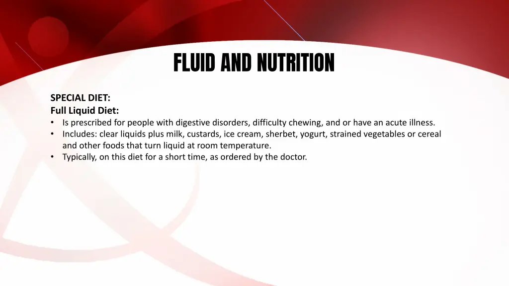 fluid and nutrition 33