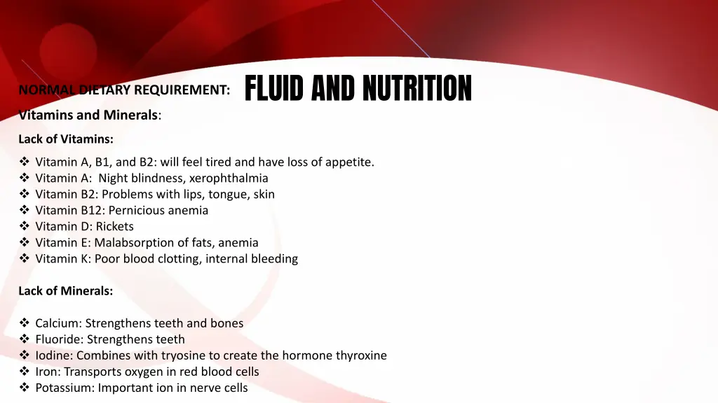 fluid and nutrition 6