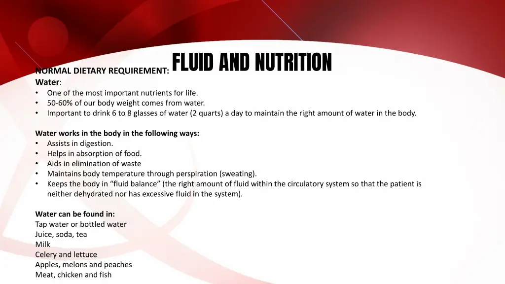 fluid and nutrition 7