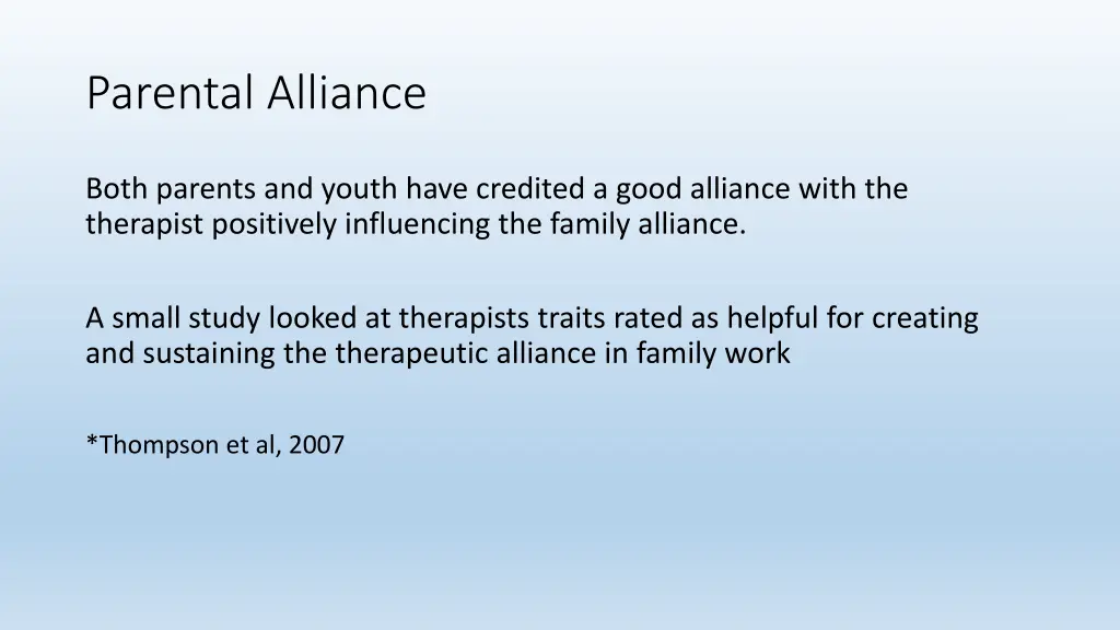 parental alliance