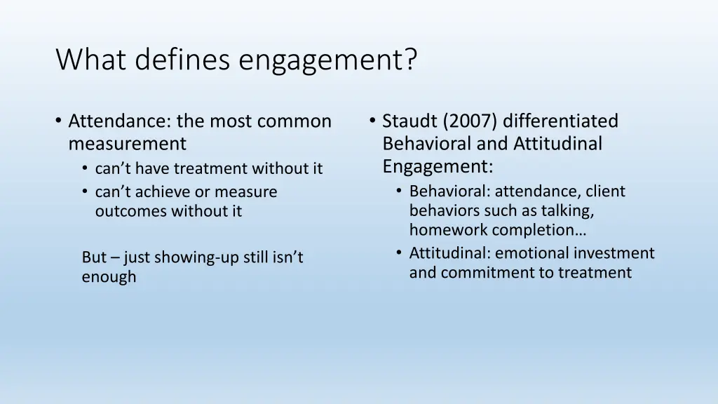 what defines engagement