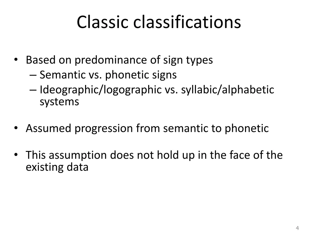 classic classifications