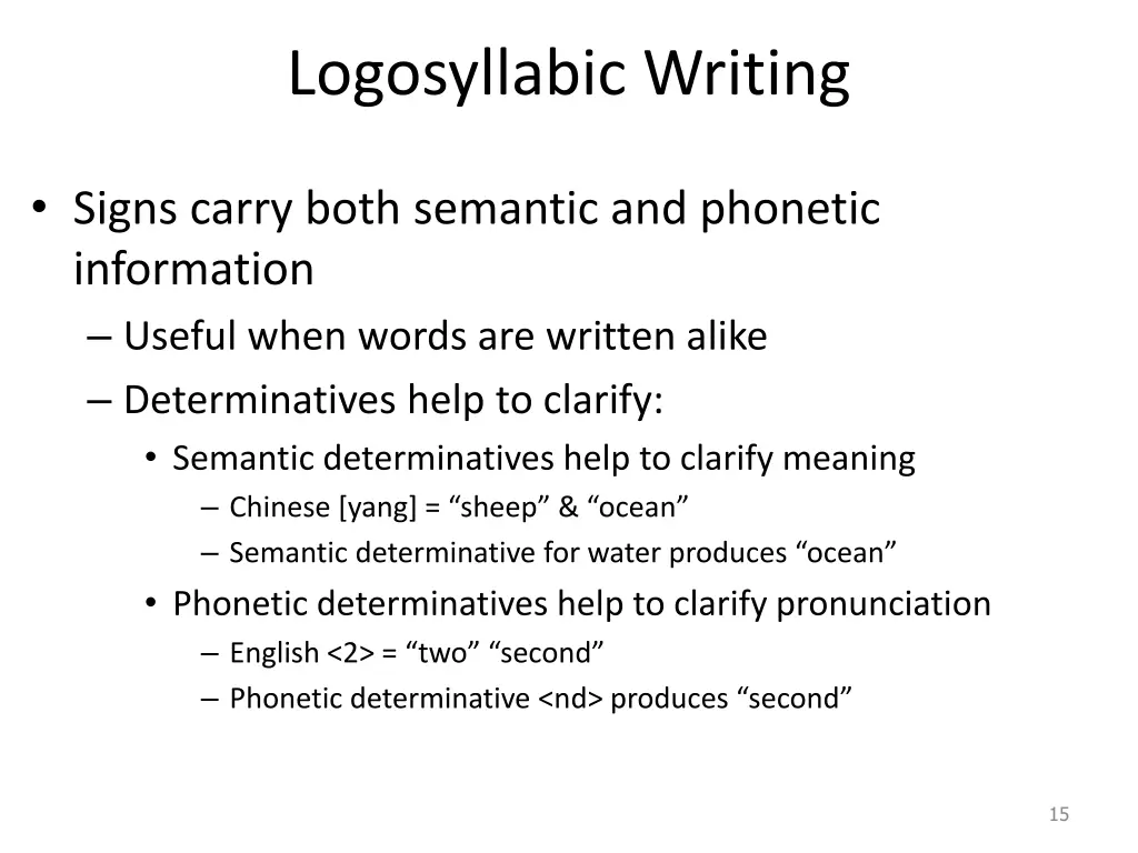 logosyllabic writing
