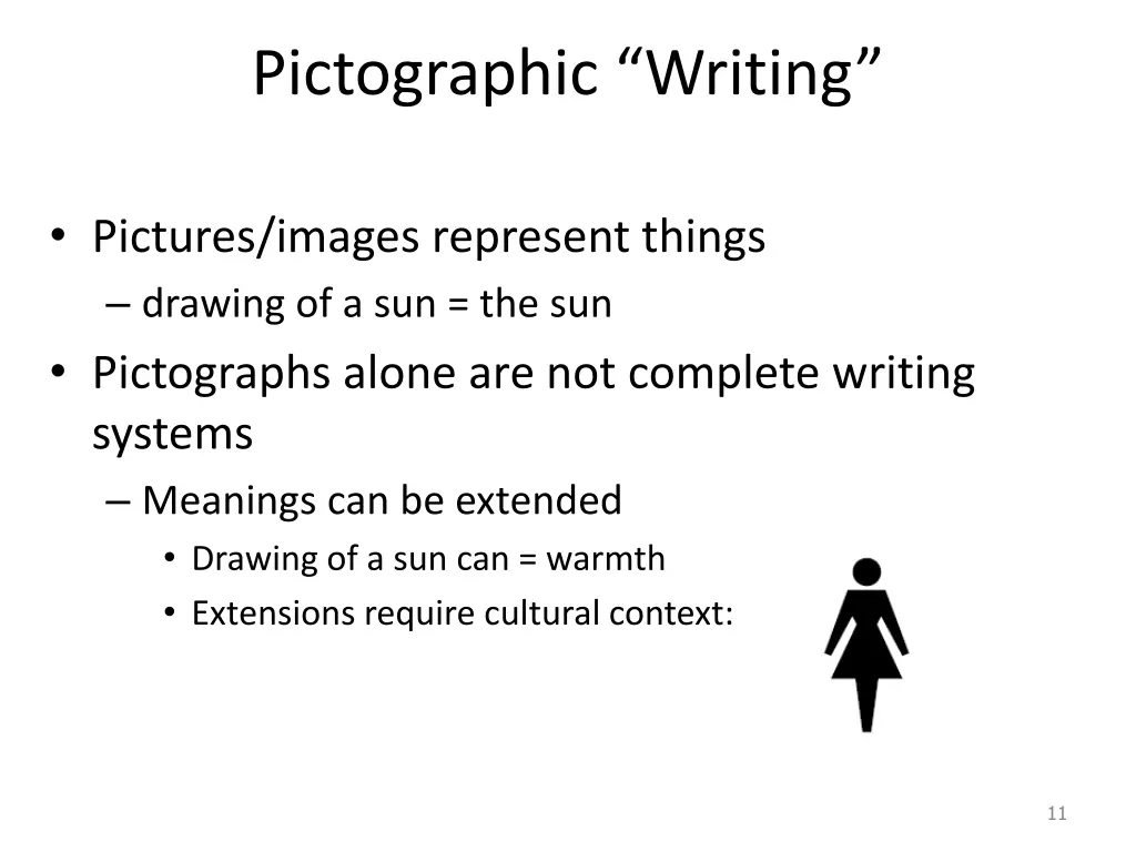 pictographic writing