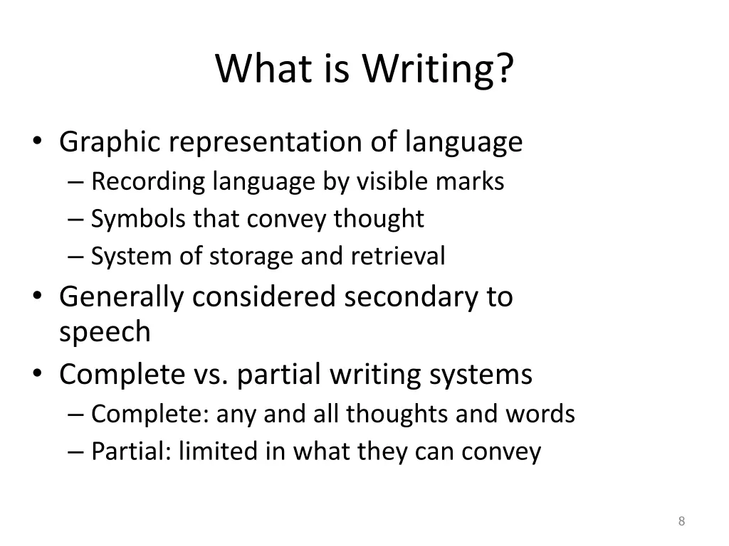 what is writing