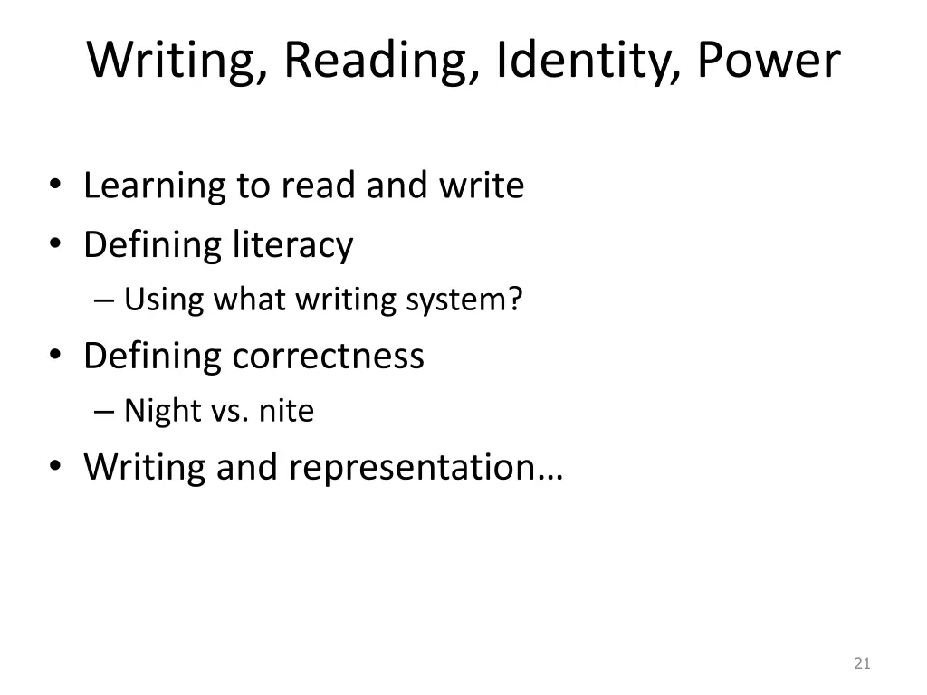 writing reading identity power