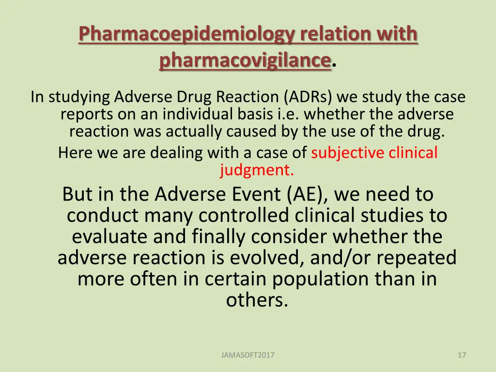 pharmacoepidemiology relation with