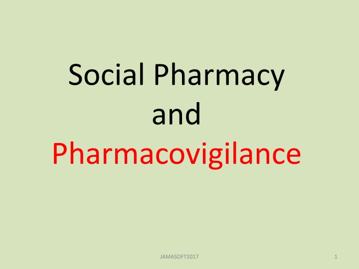 social pharmacy and pharmacovigilance