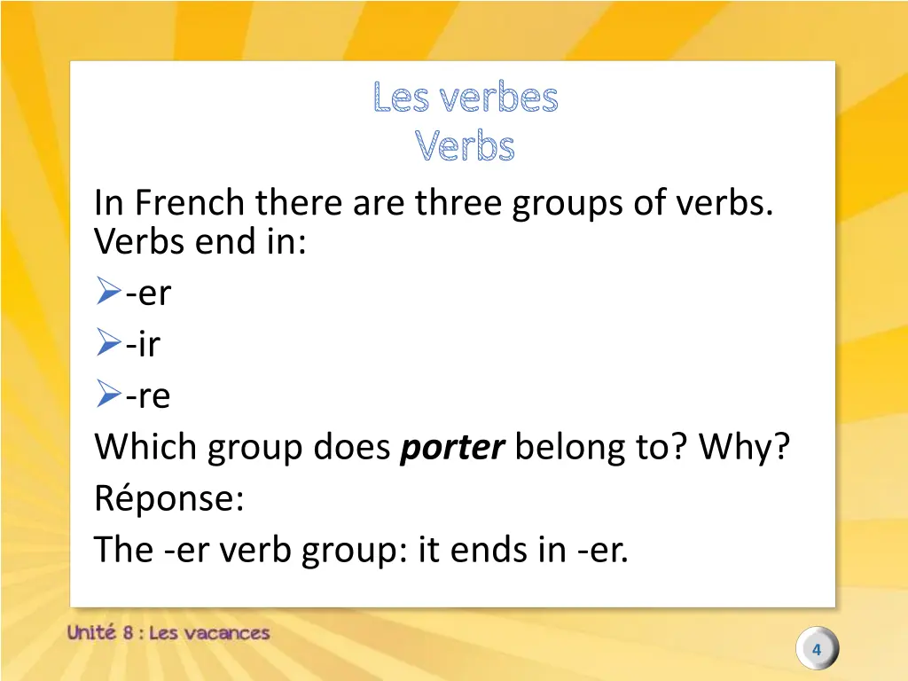 les les v verbes erbes verbs verbs
