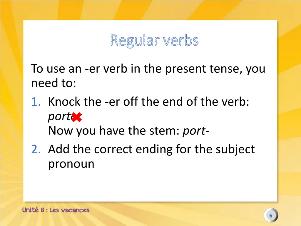 regular regular verbs 1