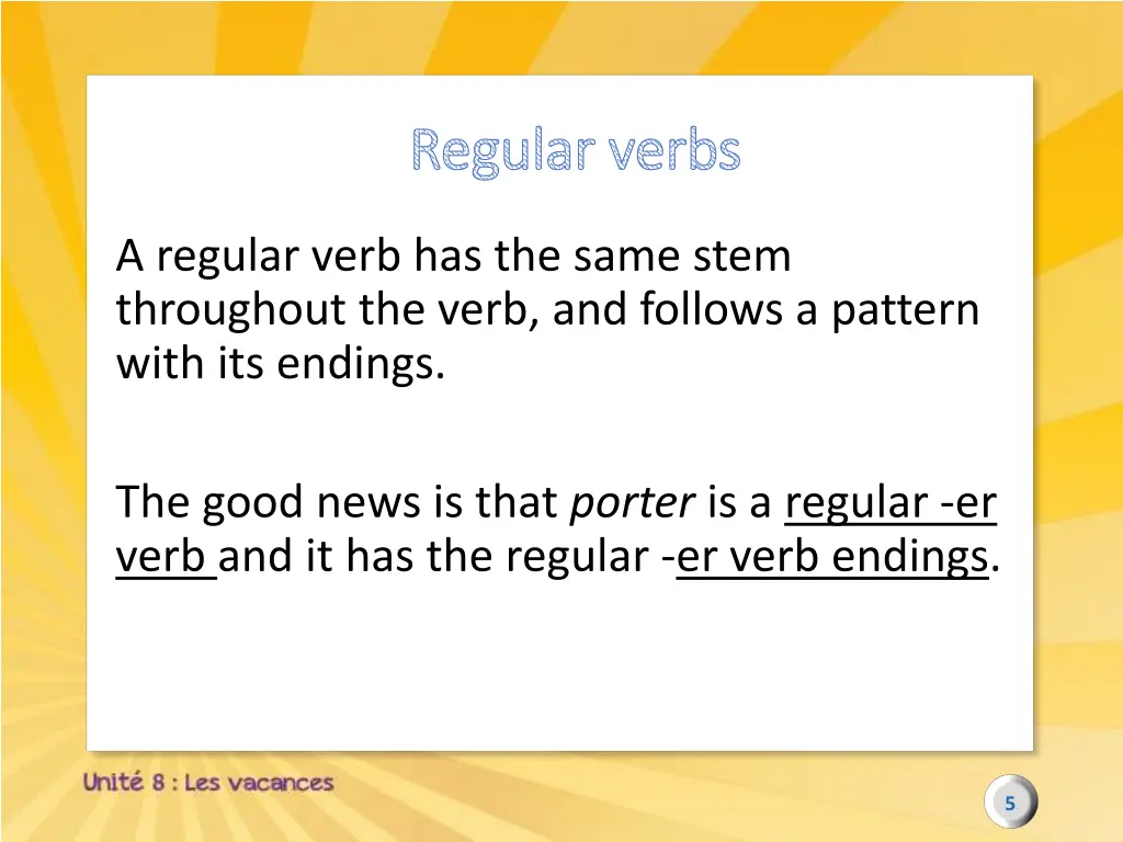 regular regular verbs