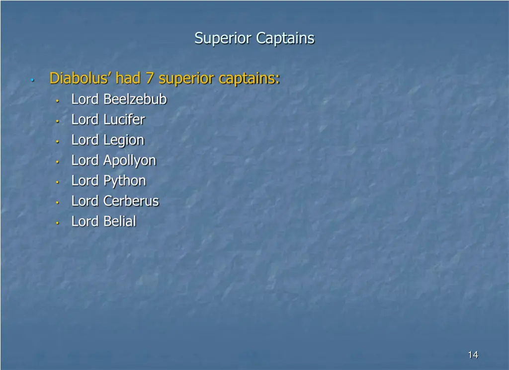 superior captains