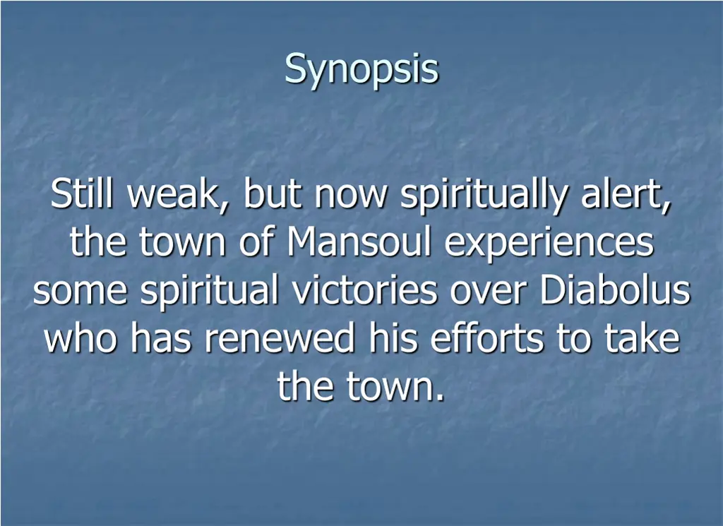 synopsis