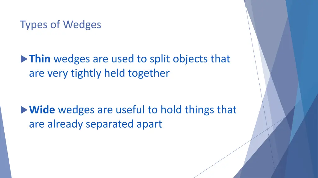 types of wedges