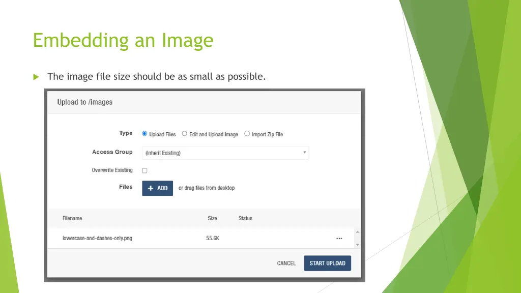 embedding an image
