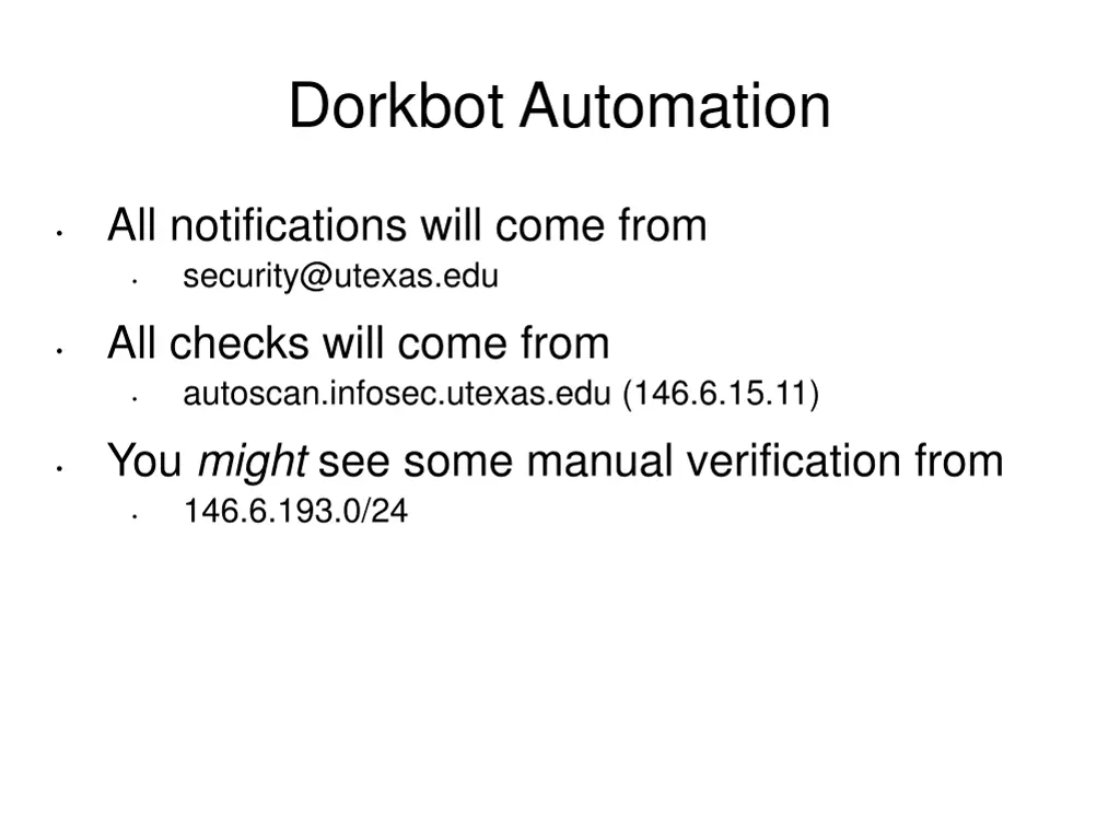 dorkbot automation