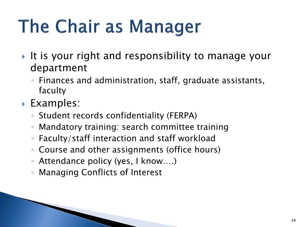 it is your right and responsibility to manage