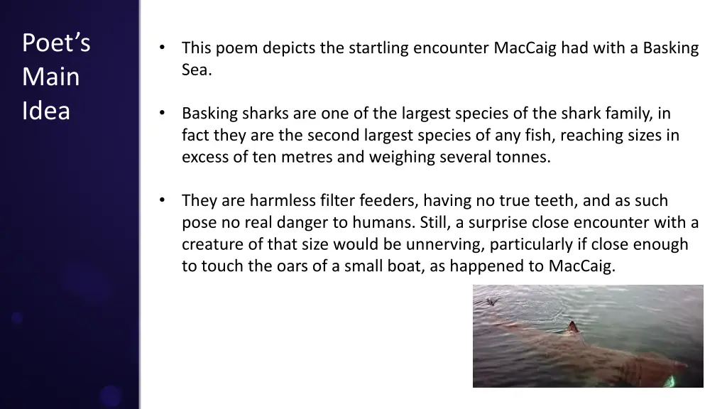 poet s main idea