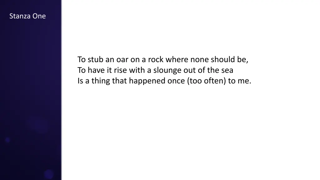 stanza one