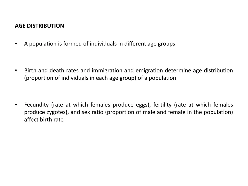 age distribution