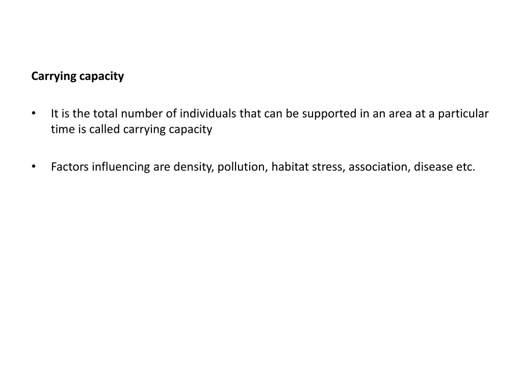 carrying capacity